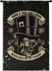 MuchoWow® Wandteppich Wandbehang Totenkopf - Hut - Retro - Produktbild-Vorschau 1
