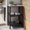 Outdoor Standregal ’Bolognano’ 92x50x50 cm Schwarz/Silber Produktbild-Vorschau 6