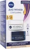 A product box containing two Nivea Anti-Wrinkle Contouring creams, one for day and one for night, with accompanying text and graphics. Produktbild-Vorschau