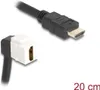 DELOCK Keystone Kabel HDMI St/Bu 90° gewinkelt 8K 60 Hz Produktbild-Vorschau 1