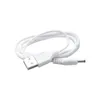 A white USB to DC power cable coiled on a white background. Produktbild-Vorschau