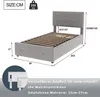 Diagram showing dimensions and features of a bed frame. Náhľad obrázku produktu