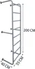 Sprossenwand Slim 55 cm, Deckenmontage, Schwarz Produktbild-Vorschau 3