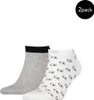 Set mit zwei Paar gemusterten Socken für Männer in Grau und Produktbild-Vorschau 2
