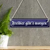 Blechschild Straßenschild 46x10cm Freibier gibt´s morgen Produktbild-Vorschau 3