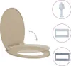 vidaXL Toilettensitz mit Absenkautomatik Beige Oval Produktbild-Vorschau 1