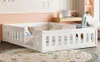 Letto a piattaforma Sweiko in legno 140x200 con ringhiera, Anteprima dell’immagine prodotto 8