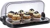 APS Vitrine buffet noir 9104 -1x plateau inox Voir les images du produit 1
