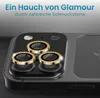 Close-up of decorative lens protectors on a smartphone camera. Produktbild-Vorschau