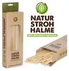100 Stück Weizenstroh Trinkhalme – 100% Natur Strohhalme, Produktbild-Vorschau 1
