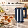 Wasserkocher, elektrischer Edelstahl Wasserkocher 2,5 L, Produktbild-Vorschau 7