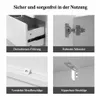 Hochglanz Kommode Weiß 80x40x110cm mit 3-farbiger Produktbild-Vorschau 8