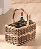 Panier à bouteilles "Nature" en osier, clair & foncé, pour Voir les images du produit 1