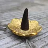 Räucherstäbchenhalter klein Blume Metall gold Blüte Produktbild-Vorschau 8