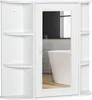 HOMCOM Armadietto a specchio, scaffale da bagno, mobile da Anteprima dell’immagine prodotto 10