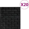 vidaXL Tapeta 3D Cegła samoprzylepna 20 szt. czarna Podgląd zdjęcia produktu 1