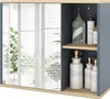 COSTWAY Mobile da bagno con specchio, mobile da bagno a Anteprima dell’immagine prodotto 1