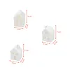 Casetta in ceramica a LED bianca 9 cm - Set di 3 - Anteprima dell’immagine prodotto 2
