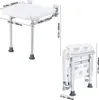 VEVOR Klappbarer ABS Duschsitz, 15,7'' x 16,7'' entfaltet, Produktbild-Vorschau 7