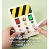 Montessori senzorická hračka z dreva – Busy Board pre deti Náhľad obrázku produktu 5