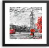 Gerahmtes Poster - Schwarzer Rahmen - London Bus - 30x30 cm Produktbild-Vorschau 1