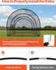 Cage de frappe de baseball SucceBuy (semi-circulaire) Filet Voir les images du produit 5