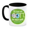 Du bist ein Gott, der mich sieht. Kaffeebecher in schwarz Produktbild-Vorschau 2