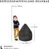 BeanBag Fluffy Stars L 70 x 90 cm,  Pink Produktbild-Vorschau 5