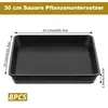 Pflanzenuntersetzer Set 8 Stück,eckig, 25 cm, stabil, Produktbild-Vorschau 2