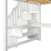 Hochbett 140x200 cm mit Schreibtisch, Regal, Produktbild-Vorschau 11