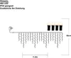 Diagram showing dimensions and features of an LED icicle light string. Podgląd zdjęcia produktu