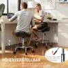 HOMCOM, otočná stolička s operadlom a nastaviteľnou výškou, Náhľad obrázku produktu 4
