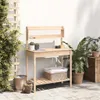vidaXL Sázecí stolek s umyvadlem 147,5x44x139,5 cm jedlový Náhled obrázku produktu 3