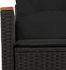 vidaXL Gartensofa mit Kissen 2-Sitzer Schwarz Poly Rattan Produktbild-Vorschau 11