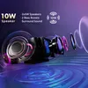 An exploded view of a speaker with sound waves emanating from it, highlighting its features. Náhled obrázku produktu
