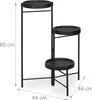 Scaffale per fiori Relaxdays con 3 ripiani rotondi, per Anteprima dell’immagine prodotto 4