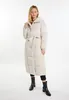 Cappotto lungo trapuntato da donna AODA - bianco lana, L Anteprima dell’immagine prodotto 4