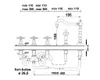 Technical drawing of a faucet installation with dimensions and specifications. Podgląd zdjęcia produktu