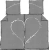 4 teilig Partner Bettwäsche 135x200 cm Love grau silber Produktbild-Vorschau 2