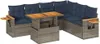 vidaXL 7-tlg. Garten-Sofagarnitur mit Kissen Grau Poly Produktbild-Vorschau 1