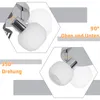 ZMH Deckenstrahler Weiß Deckenlampe Rund Deckenleuchte 3 Produktbild-Vorschau 6