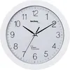 A white analog wall clock with black numbers and hands. Náhľad obrázku produktu