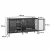 Industrielles Sideboard 150x40x80cm Schwarz mit Produktbild-Vorschau 6
