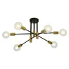 A modern, multi-arm ceiling light fixture with exposed bulbs. Produktbild-Vorschau