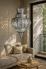 Lampada a sospensione orientale argento 45cm | Lampada Anteprima dell’immagine prodotto 4