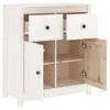 vidaXL Príborník biely 70x35x80 cm Masívne borovicové drevo Náhľad obrázku produktu 7