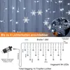 Flocon de neige LED Guirlande lumineuse blanche Rideau Voir les images du produit 4
