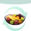 Relaxdays Obstschale Metall, runder Obstkorb, HxD: 8 x 28 Produktbild-Vorschau 5
