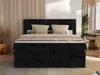 MKS MEBLE Boxspringbett 200x200 Schwarz Cord, Boxspringbett Produktbild-Vorschau 4