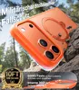 An orange phone case is shown on a rocky surface with trees in the background. Anteprima dell’immagine prodotto